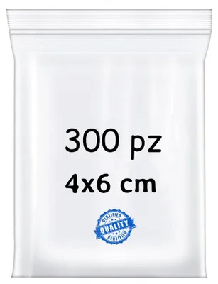 Wiederverschließbare Plastikbeutel 4x6 cm, 300 Stück, transparent