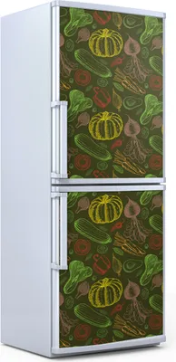 Produktbild von Kühlschrankdekoration  60x180 cm  Aufkleber auf dem Kühlschrank - Gemüse