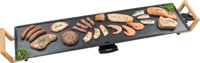 Produktbild von Bestron elektrischer Tischgrill, XXL Teppanyaki Grillplatte im Asia Design, Grillspaß für 8 Personen, extra große Grillfläche, 1.800 W, Farbe: Schwarz