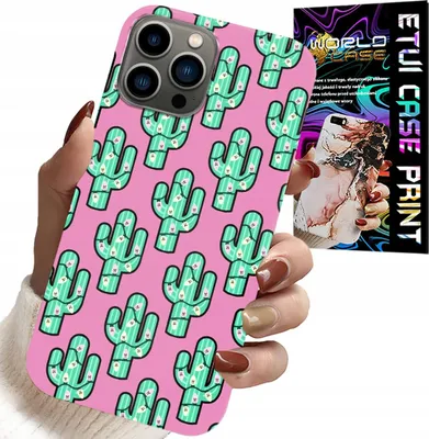 Obrázok produktu pre Puzdro Pre Iphone 13 Pro Max - Kaktusy, Kaktus Na Ružovom Pozadí + Fólia
