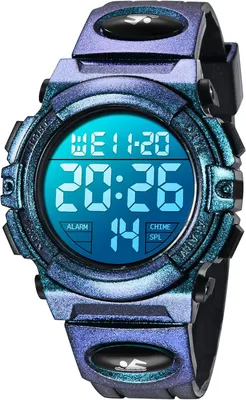 Produktbild von Armbanduhr Digital Uhren für Kinder 50M Wasserdicht Sports Outdoor Digitaluhr Kinder Silikon Wecker/Stoppuhr/LED-Licht/Stoßfest/Datum, Elektronische