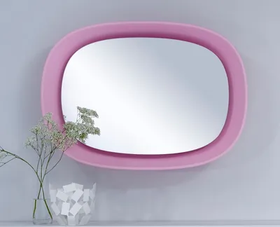 Produktbild von Casa Padrino Luxus Designer Spiegel Rosa 70 x H. 97 cm - Designer Wandspiegel mit Licht