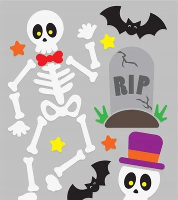 Productafbeelding van Halloween decoratie: pompoen, heksenhoed, sterren, vleermuizen, raamdecoraties, seizoensgebonden decoratie, decoratie-ideeën, griezelige feestversiering, enge sfeer, kleur: meerkleurig