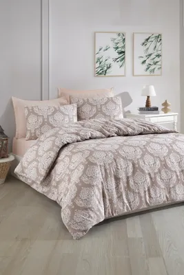 Produktbild von L'Essentiel Linge de Maison, Doppel-Bettbezug-Set (DE), Post - Brown, 65 % BAUMWOLLE / 35 % POLYESTER, Braun, 200 x 200 cm