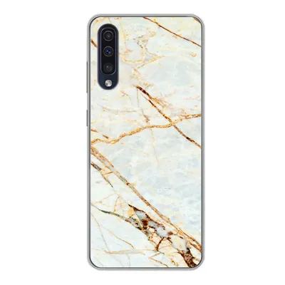 Produktbild von MuchoWow® Handyhülle Schutzhülle Hülle für Samsung Galaxy A50 Marmor - Gold - Luxus Silikon Softcase Handy Hülle - Mobiltelefonhülle - Geburtstag Teenager
