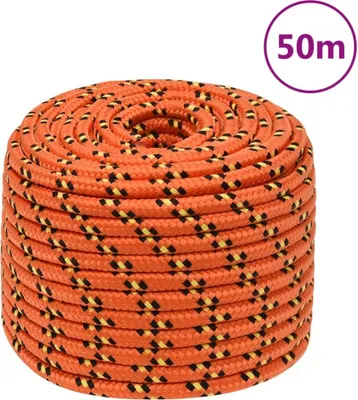 Image de vidaXL Corde de bateau orange 14 mm 50 m polypropylène