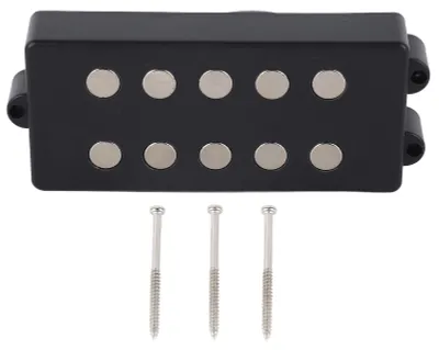 Produktbild von 5-Saiter-Bass-Tonabnehmer, Metall, klarer Klang, professioneller Doppelspulen-Tonabnehmer, Basszubehör