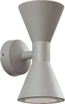 Produktbild von Lucande Außenwandleuchte Xalor, grau, IP65, Metall, GU10