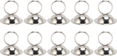 Produktbild von 10 Stück Tischnummernhalter, Metall-Draht Kartenständer, für Menüs, Fotos, Hochzeit, Empfang, Party, silber