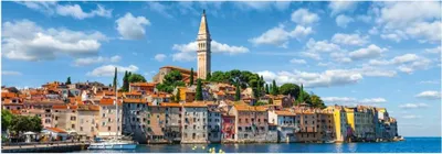 Produktbild von DINO Panoramapuzzle Hafen von Rovinj 1000 dlks