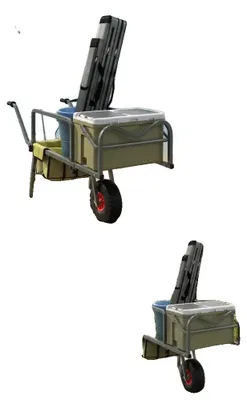 Produktbild von Transportwagen, hohe Tragfähigkeit, verstellbare Beine, armeegrün