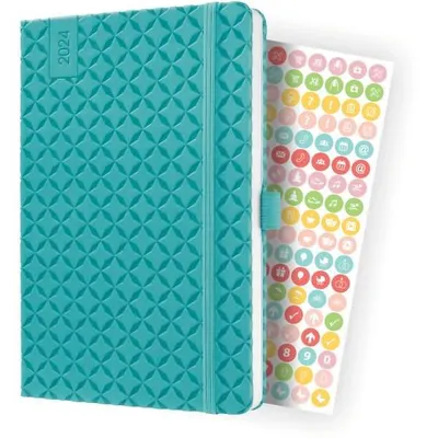 Produktbild von Wochenkalender Jolie 2024 ca. A5 1 Woche/2 Seiten Hardcover aqua green