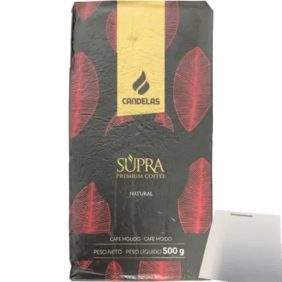 Produktbild von Cafe Candelas Supra Natural gemahlen (500g Packung) + usy Block