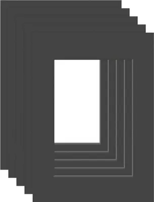 Produktbild von DEHA Design Passepartout (5er SET) 13x18 cm für Bilder im Format 9x13, Schwarz