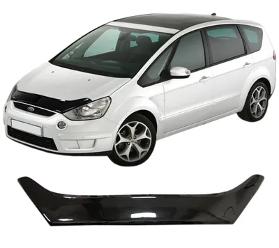 Produktbild von SCOUTT | Motorhaube Windabweiser Insekten Steinschlagschutz Für Ford Galaxy 2006-2010, Aerodynamisch, Einfache Montage, Getönt, Spezielle Halterungen Für Die Haube (Ohne Bohren)