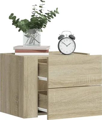 Obrázek produktu pro vidaXL Nástěnný noční stolek Sonoma dub 45x30x35 cm