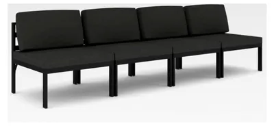 Produktbild von Gartenmöbel 3-teilig, Kissen Sitzgruppe, Lounge Sofa, Gartenset aus Aluminium für den Außenbereich