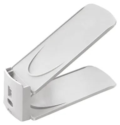 Verstellbarer Schuh-Organizer, doppellagig, 27,2x10x18,5 cm, Weiß