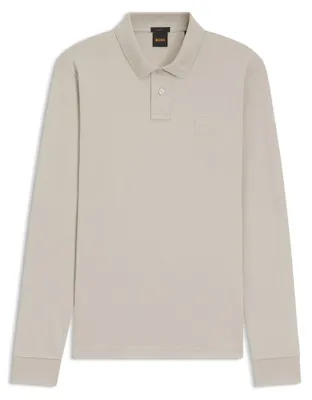 Produktbild von Boss Orange Passerby Poloshirt grau normale Passform 2 Knöpfe