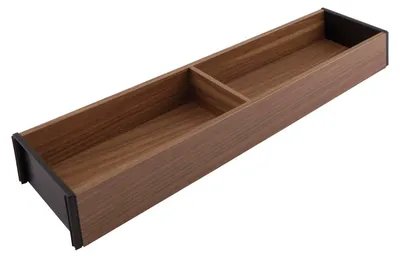 Produktbild von BLUM AMBIA-LINE Schubkastenrahmen mit Boden schmal 100mm, NL500mm, Tennessee Nuss