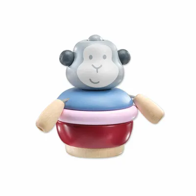 Immagine prodotto di Selecta bellybutton Stapeläffchen, Stapelspiel, Stapelspielzeug, Holzspielzeug, 9 cm, 64026