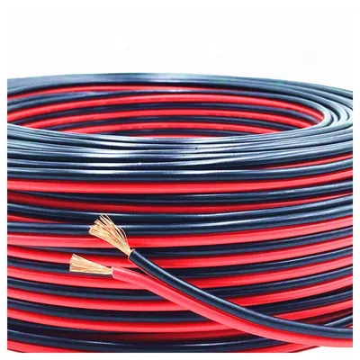 Produktbild von Elektrokabelschlauch Flach 2x0.5mm² für LED-Streifen Einfarbig Schwarz