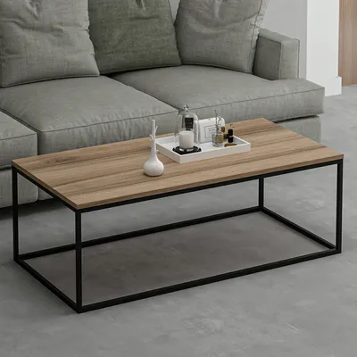 Immagine prodotto di Arcella - Tavolino da Salotto, 120x60x42h cm Marrone Noce, Forma Rettangolare