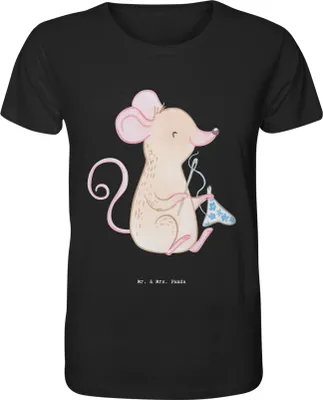 Produktbild von Mr. & Mrs. Panda Tshirt Maus Nähen Größe XL - Schwarz - Geschenk, T-Shirt, Nähkurs, Kreatives Hobby, Oberteil, DIY, Herren, Jersey-Shirt, Nähmaschine, Shirt
