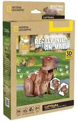 Obrázok produktu pre 3D puzzle National Geographic, kapybara, 56 dielikov - Cubic Fun