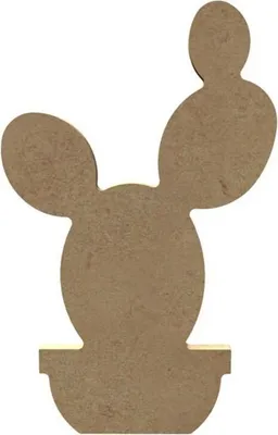 Produktbild von Kugelkaktus aus MDF-Holz zum Dekorieren - 15 cm