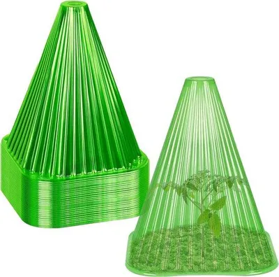 Immagine prodotto di 20 mini cassette verdi in plastica, 22 cm x 19 cm, per piante da giardino, realizzabili