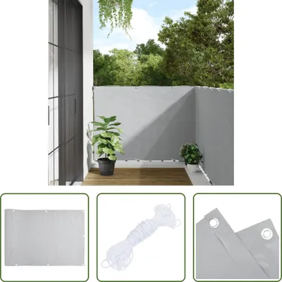 Obrázek produktu pro The Living Store Zahradní zástěna šedá 600x120 cm PVC