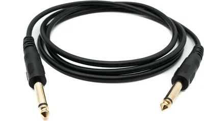 Produktbild von SYSTEM-S Audio Kabel 150 cm Stereo AUX Klinke 6,35 mm Stecker zu Stecker in Schwarz