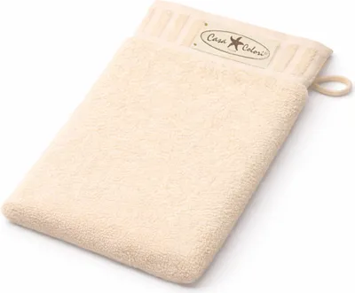 Produktbild von Casa Colori Waschhandschuh 18x24cm 18 x 24 cm creme Hohe Farbbrillanz, Einfache Pflege