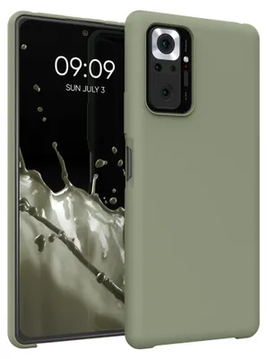 Produktbild von kwmobile Handyhülle für Xiaomi Redmi Note 10 Pro Hülle - Case Silikon - Kabelloses Laden - Schutzhülle Cover in Graugrün