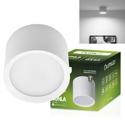 Produktbild von LUMILED Aufbauleuchte Tuba GX53 LED Spot Rund Weiß Aufbauspot Aufbaustrahler Aufputz Deckenspot Downlight feste Deckenlampe Anbauleuchte