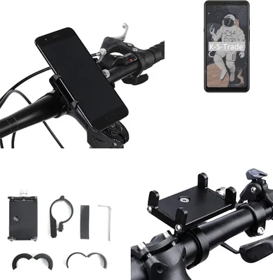 Produktbild von K-S-Trade Handyhalterung für das Fahrrad kompatibel mit HiSense A5C Halter Lenkstange Fahrradhalterung Motorrad Bike Mount Befestigung Smartphone