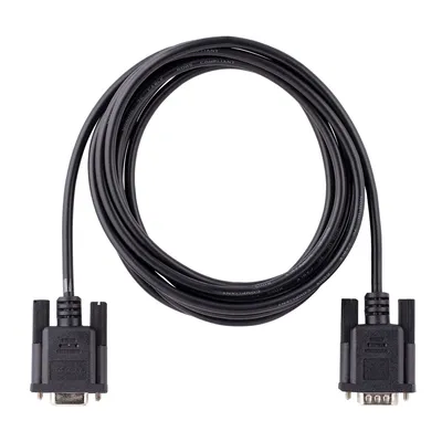 Obrázok produktu pre StarTech.com 9FMNM-3M-RS232-CABLE, Čierna, 3 m, DB-9, DB-9, Samec, Samica