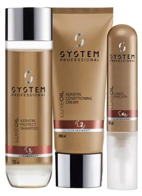 Produktbild von System Professional LuxeOil Set – Shampoo 250 ml, Conditioner 200 ml & Emulsion