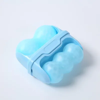 Immagine prodotto di INF Roller Ghiaccio Doppia Testa per Viso — Massaggiatore Portatile in Plastica Rinfrescante per Viso e Occhi Blu