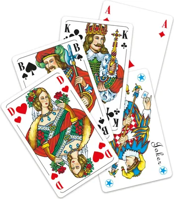 Produktbild von Idena Spielkarten Rommé Canasta Bridge 2x55 französisches Blatt Kartenspiel 6+