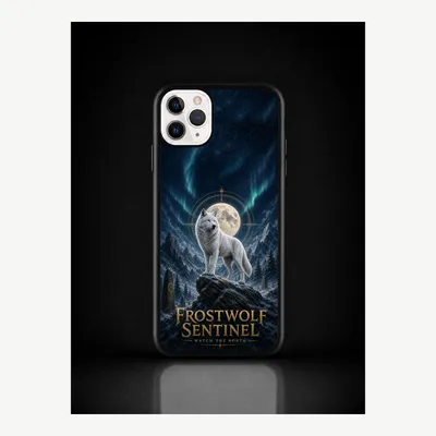 Produktbild von iPhone 11 Pro Max Hülle Handyhülle Schutzhülle Case mit Frostwolf Motiv – LUNØIR ©
