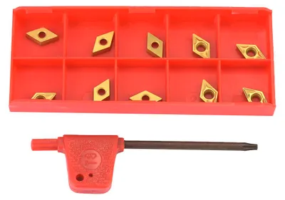 Image de Lame en carbure CNC, DCMT21.51 : lame de rechange pour porte-outil de tournage