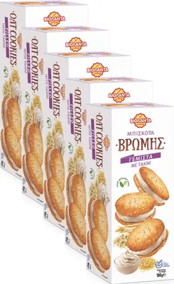 Produktbild von Cookies Doppelkekse gefüllte Hafer-Kekse mit Tahini-Creme 900g aus Griechenland