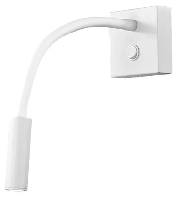 Immagine prodotto di Lampada da parete LED BARCELONA, lampada da lettura LED, 3W, braccio flessibile, colore bianco