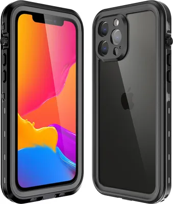 Immagine prodotto di Custodia impermeabile per iPhone 13 Pro Max, resistente alla polvere e alla neve, IP68 custodia protettiva completa con protezione dello schermo integrata nero