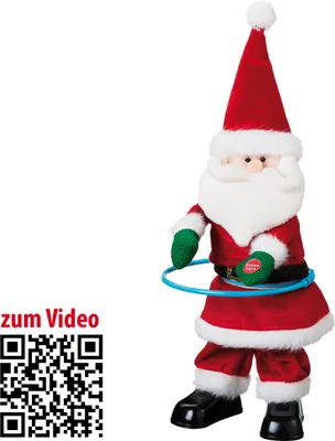 Produktbild von Tanzende und Singende Weihnachts-Figur, Modell:Weihnachtsmann mit Hula-Hoop