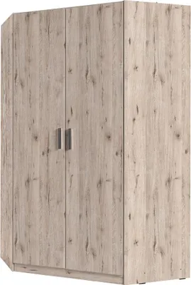 Obrázek produktu pro Rohová šatní skříň 117 cm FUNZA 5 - dub wellington