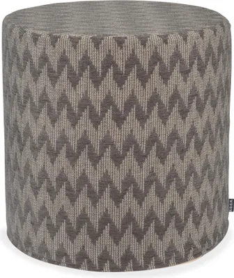 Produktbild von H.O.C.K. Svantje Hocker Pouf Ø45x45cm grau Zick-Zack