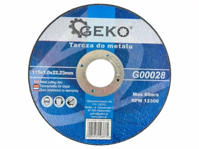 Immagine prodotto di Disco da taglio per metallo, 115x1,0x22,23 mm GEKO
